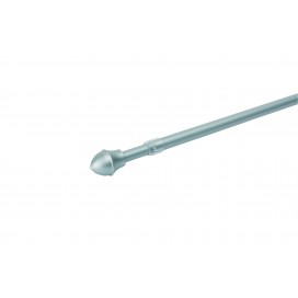 Cafe curtain rod matte silver