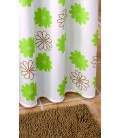 Daisy Lime Shower curtain 180X200
